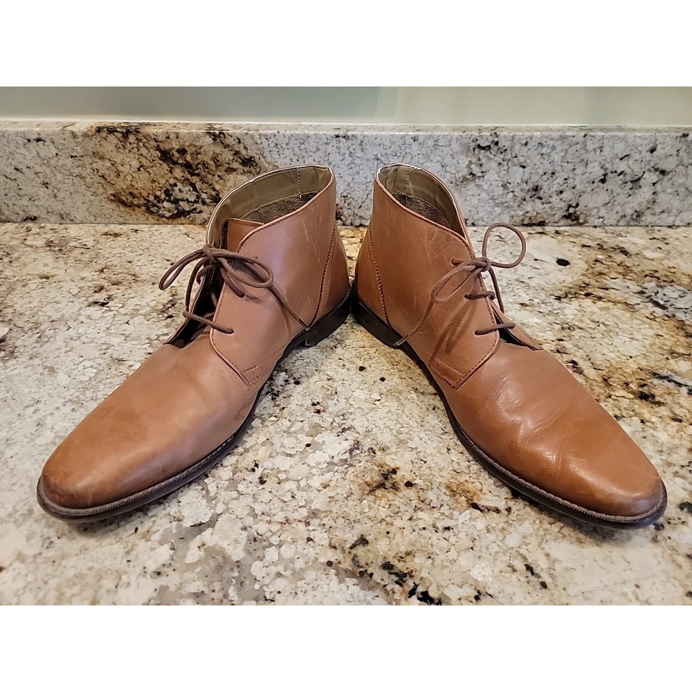 Florsheim Montinaro Brown Leather Plain Toe Chukka Boots 11739-257 Men Sz 12D - Picture 5 of 11